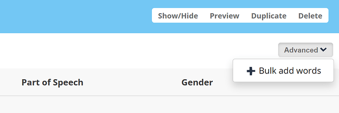 bulk add words