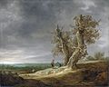 Landschaft mit zwei Eichbäumen