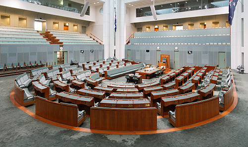 The House of Representatives in the Parliament House of Australia, Canberra