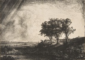 Rembrandt, The Three Trees, (1643)