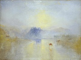 Joseph Mallord William Turner. Norham Castle, Sunrise (ca.1845, Tate Britain)