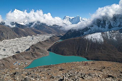 View of Gokyo Lake from Gokyo Ri, Nepal, Himalayas