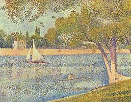 Georges Seurat. The Seine at La Grande Jatte. (1888, Royal Museums of Fine Arts of Belgium)