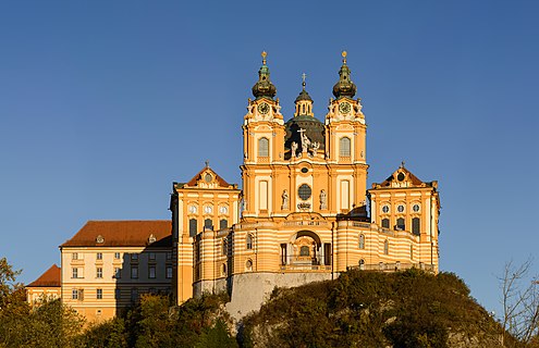 West view of Melk Abbey, Lower Austria