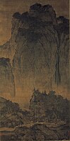 Fan Kuan. Travellers amid Mountains and Streams (ca.1020, National Palace Museum. Taiwan)