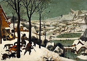Pieter Bruegel the Elder. The Hunters in the Snow (ca.1565, Kunsthistorisches Museum)