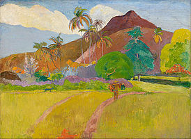 Paul Gauguin. Tahitian Landscape (1891, Minneapolis Institute of Arts)